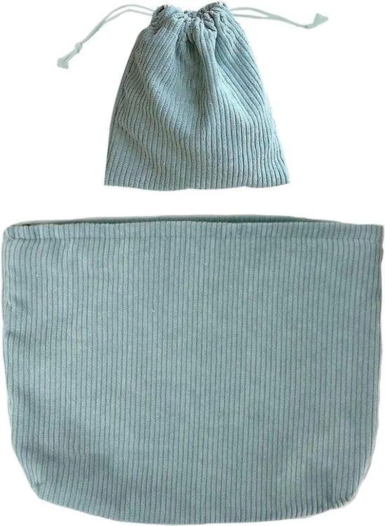 Trousse de toilette bleue de voyage pour maquillage avec cordon XXL