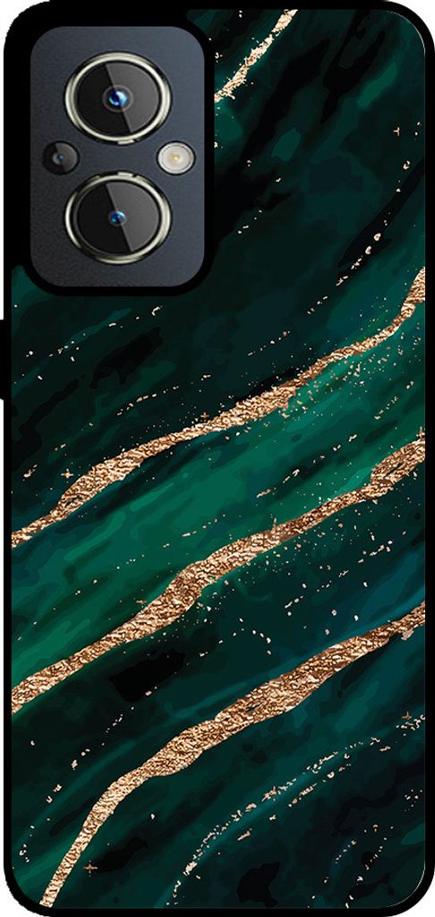 Smartphonica Telefon Fall geeignet für OnePlus Nord N20 5G mit Marmor Druck - TPU zurück Abdeckung Fall Marmor Design - Grün Gold