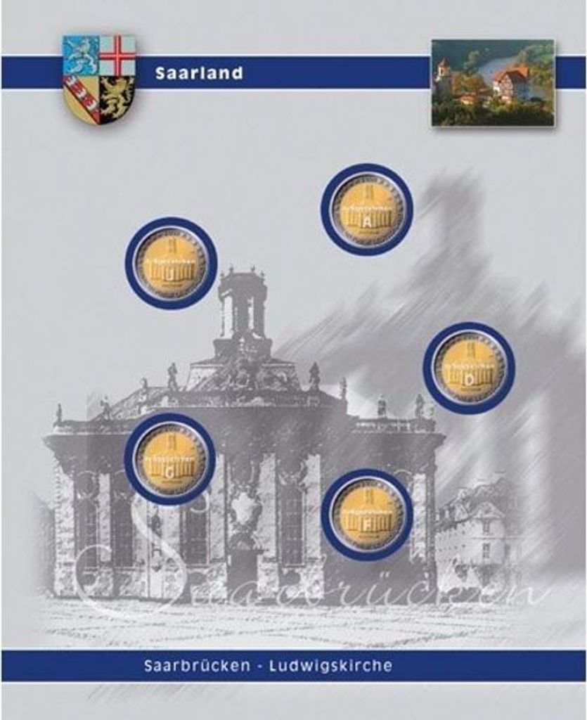 SAFE 7821-4 Einzelblatt 2 Euro Saarland