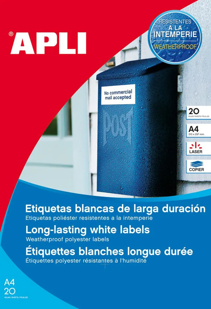 Étiquettes Autocollantes Blanches en Film Polyester pour Imprimante Laser
