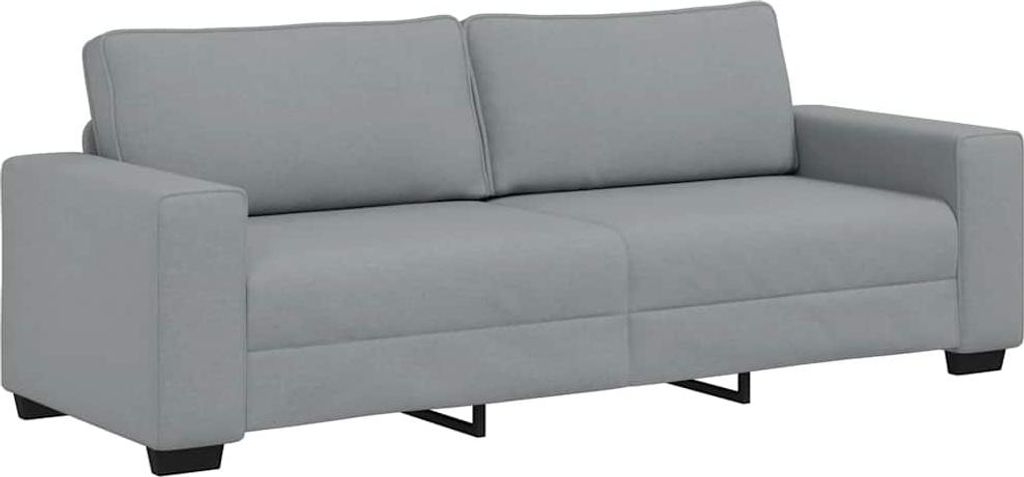 vidaXL 3-Sitzer-Sofa Hellgrau 220x77x82 cm Stoff