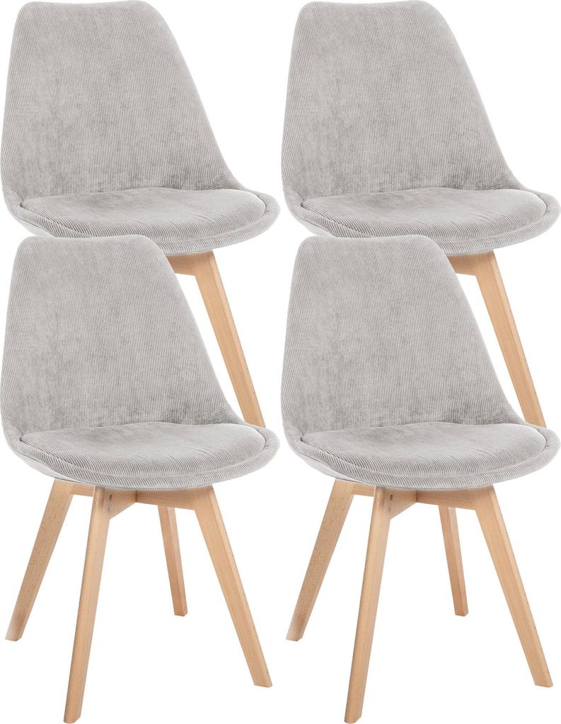 4er Set Esszimmerstuhl Linares, Farbe:braun, Grundmaterial:Kunstleder