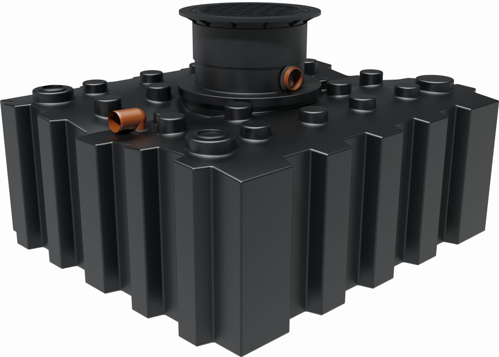 GreenLife Regenwasser-Flachtank 3.000 l mit Biovitor