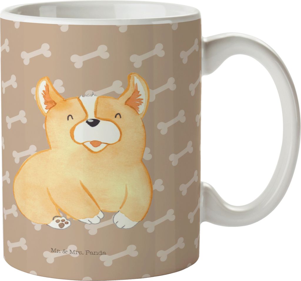 Mr. & Mrs. Panda Keramiktasse Corgie - Hundeglück - Geschenk, Welsh Corgi Pembroke, Trinkbecher, Tasse, Kaffeetasse, Hund, Kaffeebecher, Becher, S...