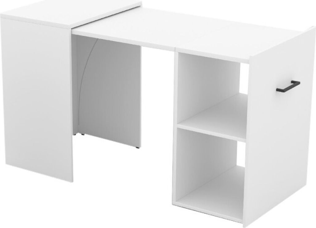Helvetia "Smart" Ausziehbarer Schreibtisch 41-132cm Weiß Produktbild 2