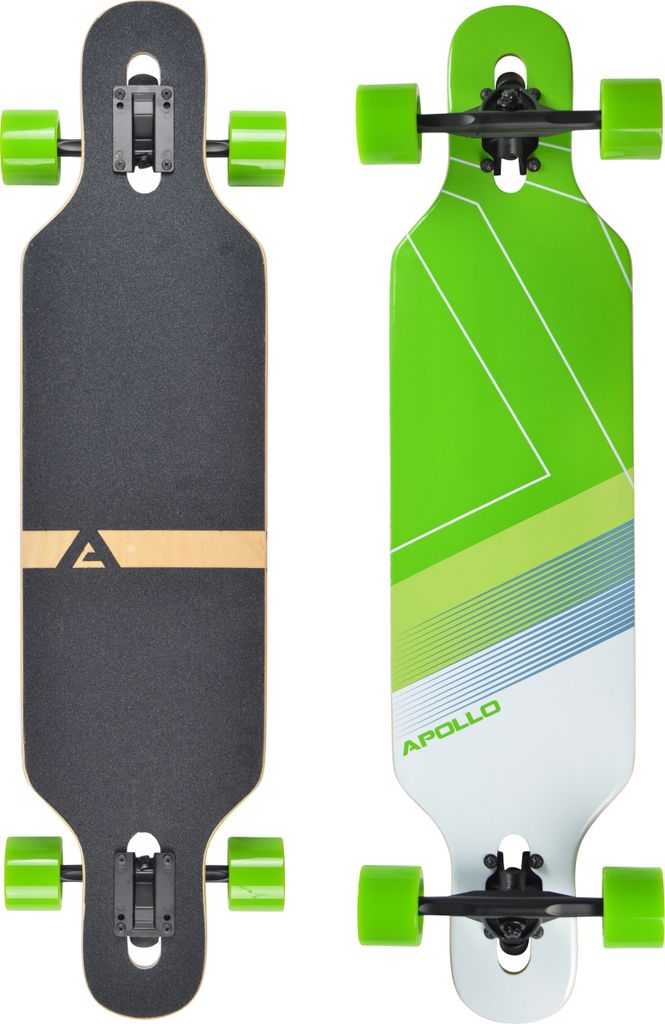 Apollo Longboard "Bikini" Twin Tip DT Komplettboard 91 x 21,5 cm 7 Lagen Holzdeck Cruiser-Board