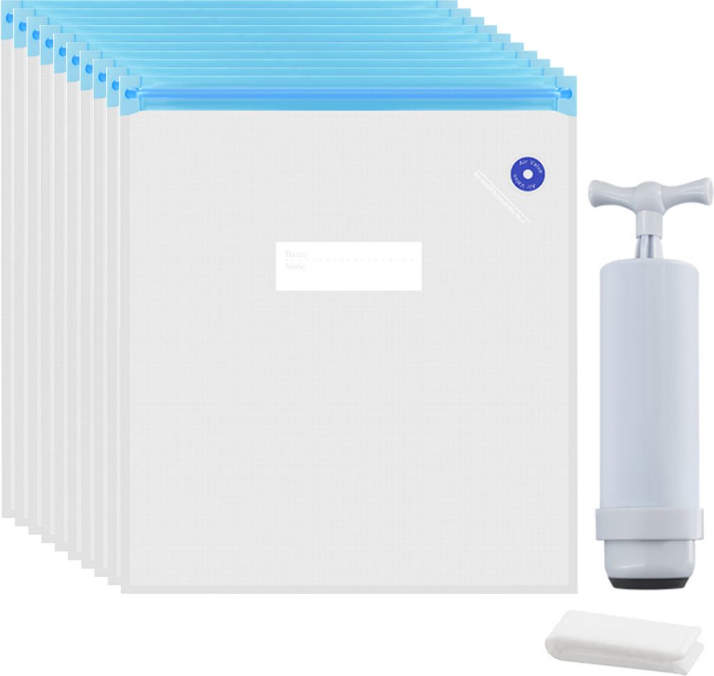 3D-Drucker Filament Vakuumbeutel Kit 10Pcs mit manuellem Luftpumpen Verschlussclip, Feuchtigkeit und Staub Beweis 300x340mm für PLA ABS Nylon Holz...