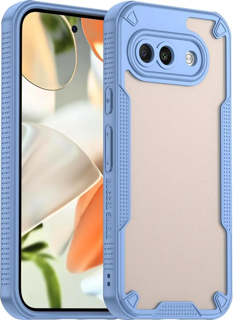 Custodia per Google Pixel 9a - Cover posteriore Phonesta Shockproof Armor Semi-Trasparente - Blu