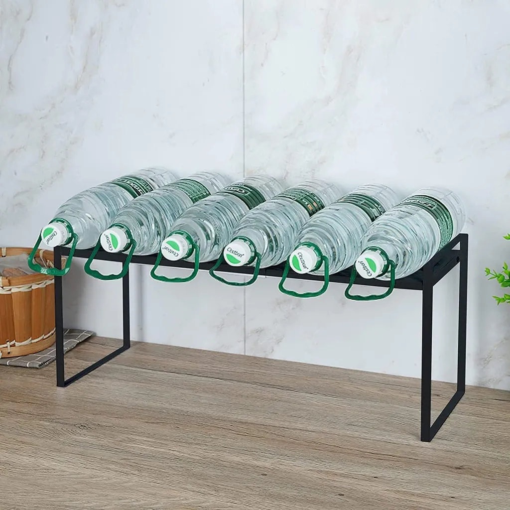 Support de rangement extensible en métal noir robuste pour plan de travail