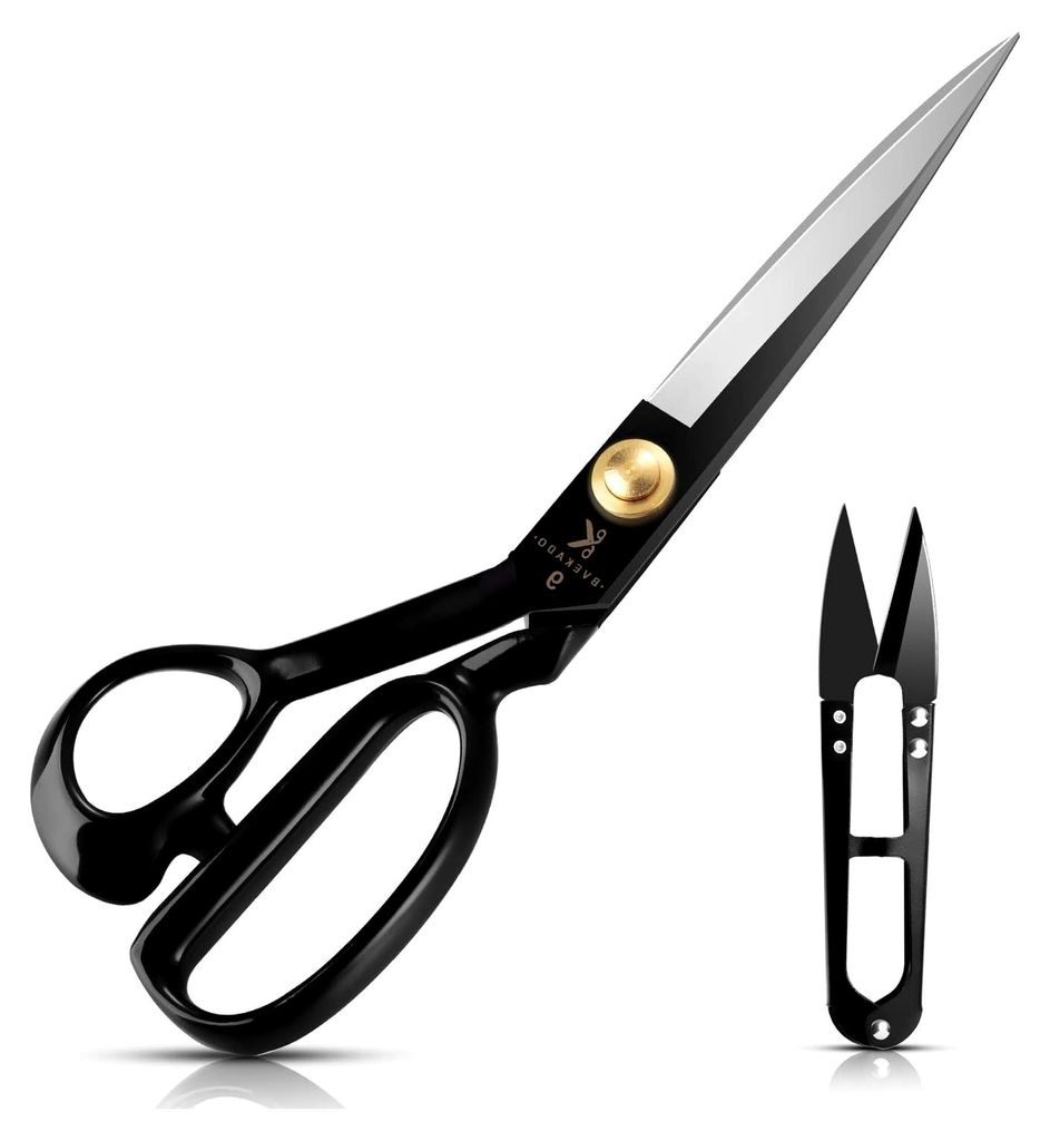 Schneiderschere 24 cm – Schere zum Schneiden von Stoff, Kleidung, Leder und Rohstoffen (Rechtshänder)