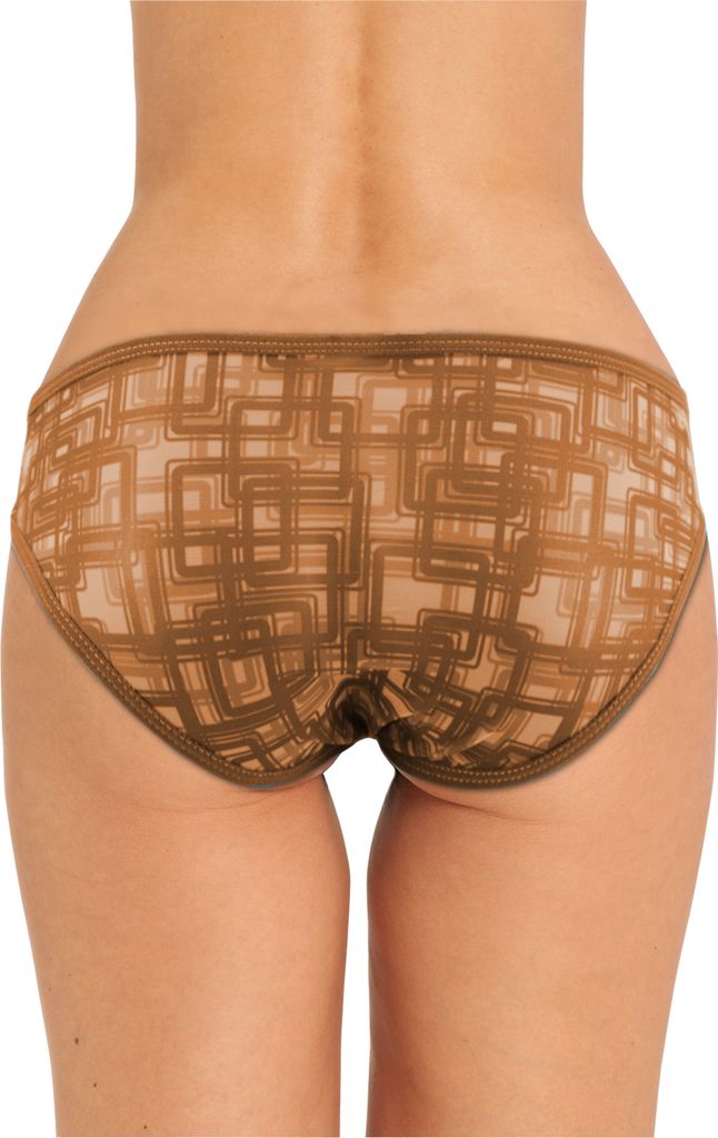 20X LOOBOO (XXL) Damenslip CUBE MOCCA Größe S / M 30-32