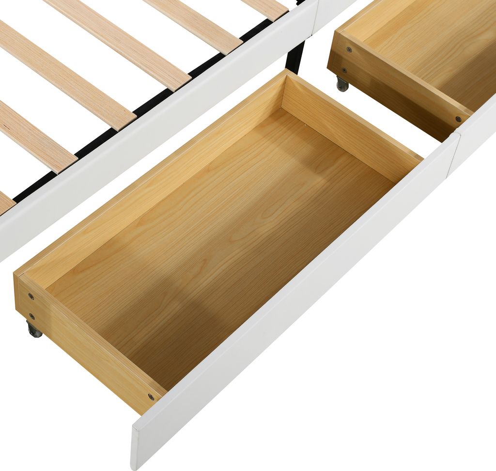 okwish Kinderbett Plattformbett 90×200 cm mit Lattenrost, Polsterbett Jugendbett für Jungen und Mädchen, Funktionelles Einzelbett mit LED-Licht ...