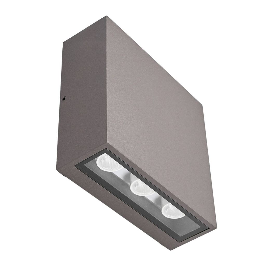 Lucande LED-Außenwandlampe Trixy, anthrazit, Metall, IP54