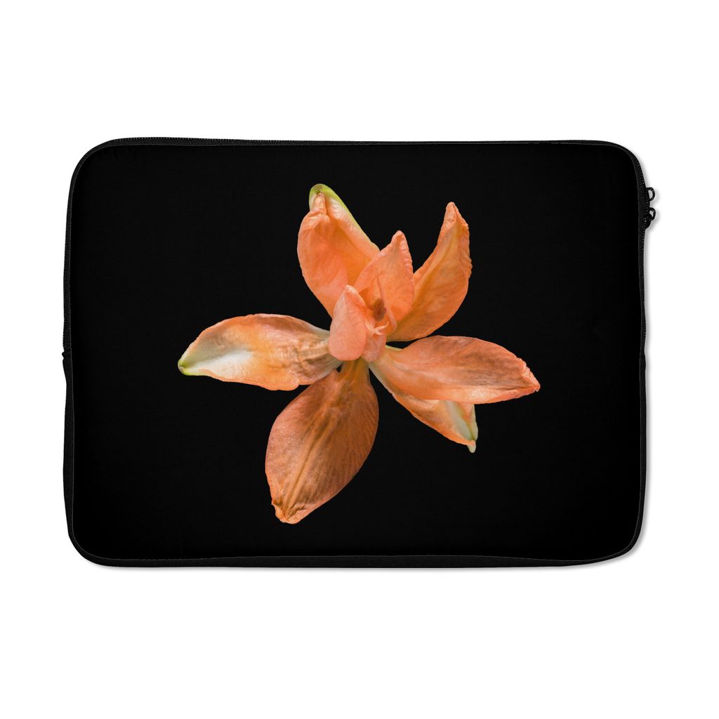 MuchoWow Laptop Hülle 13 Zoll Blumen - Orange - Lilie Laptoptasche - Laptophülle - Sleeve - Rundumschutz