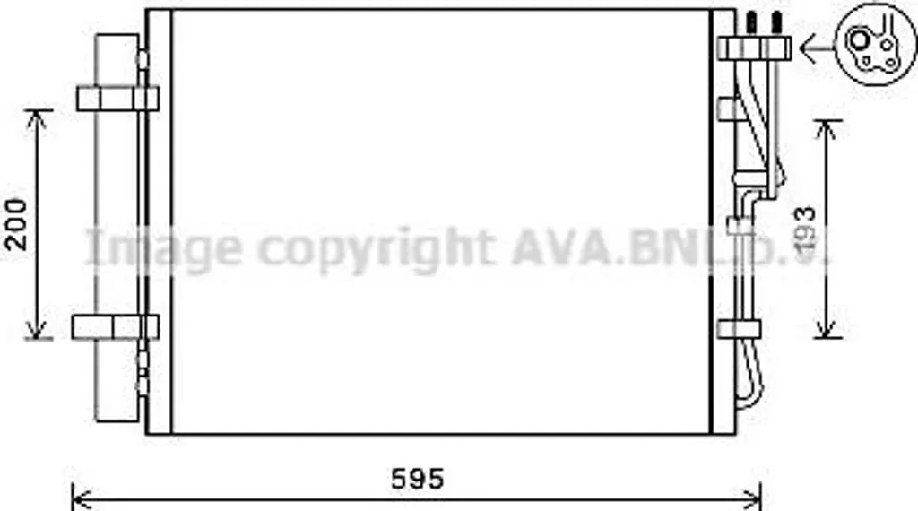 Condensateur de Climatisation AVA KA5198D pour iX20 et Venga 976061P200