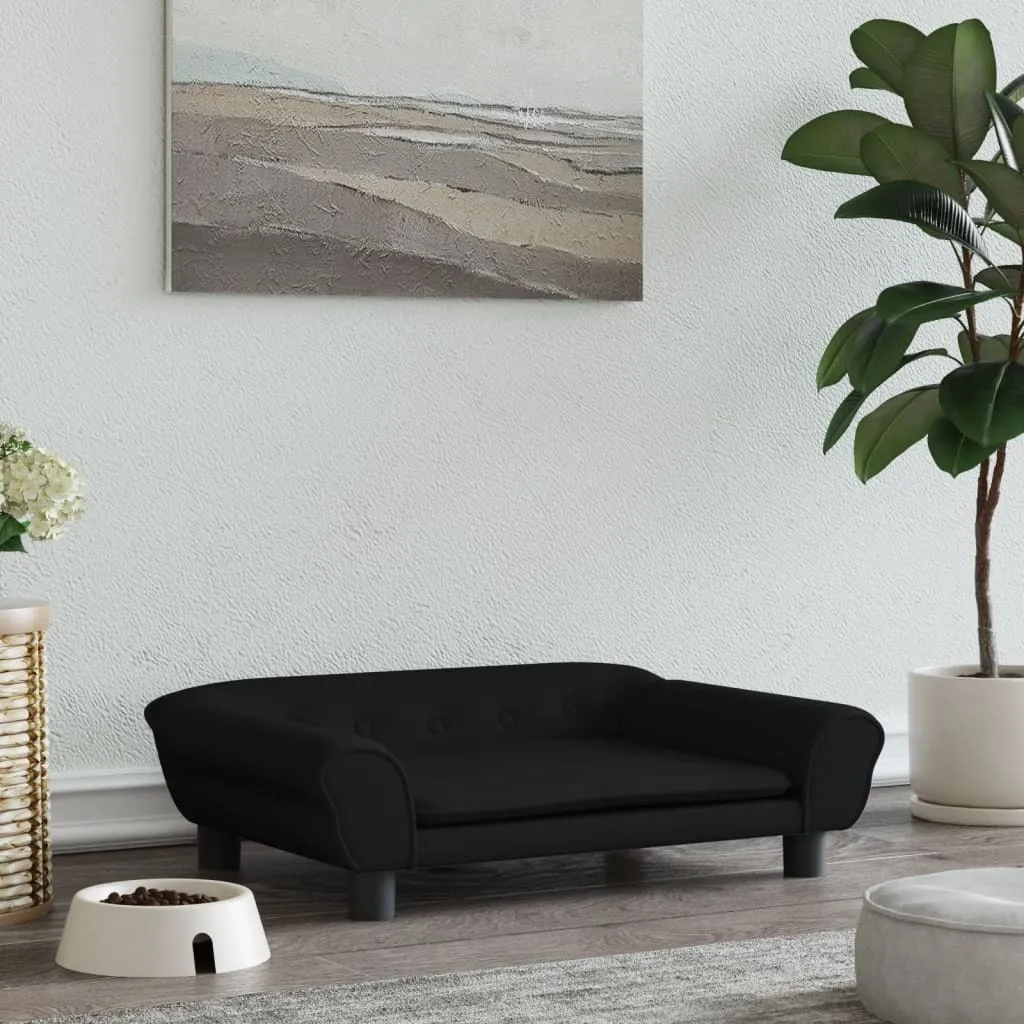 Letto Cani Nero 70x48x22 cm Velluto Lavabile | Offerta The Living Store