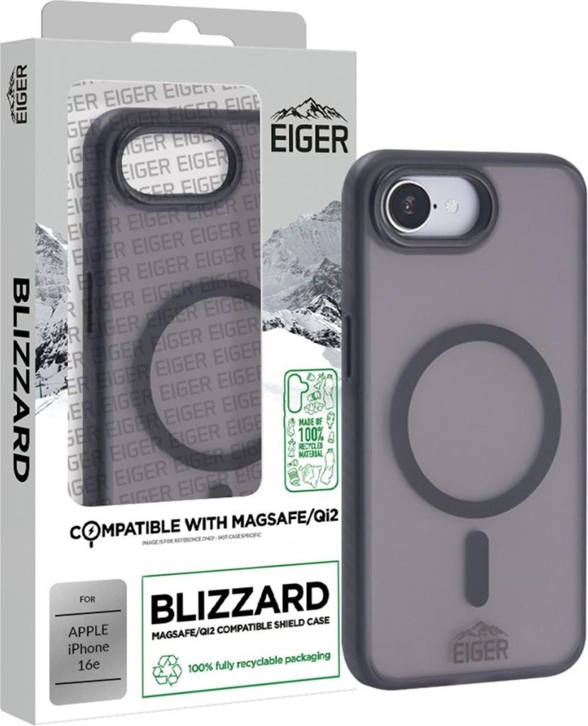 Eiger EGCA00743, Geldbörsenhülle, Apple, iPhone 16E, 40,8 cm (16.1"), Schwarz