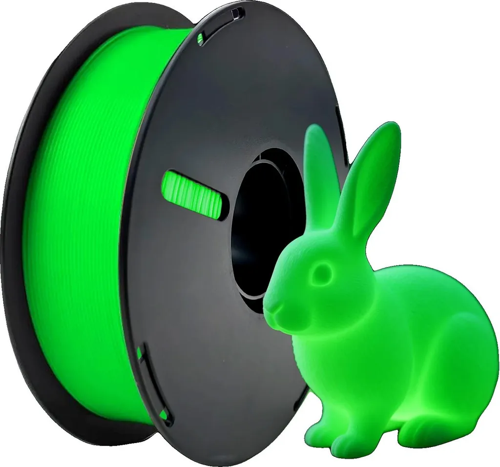 Filament PLA 1,75 mm pour Déco Lumineuse - Vert Phosphorescent 1KG 3D