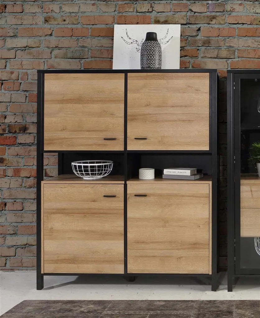 Armoire de bureau chêne Riviera : stop au désordre avec ce rangement