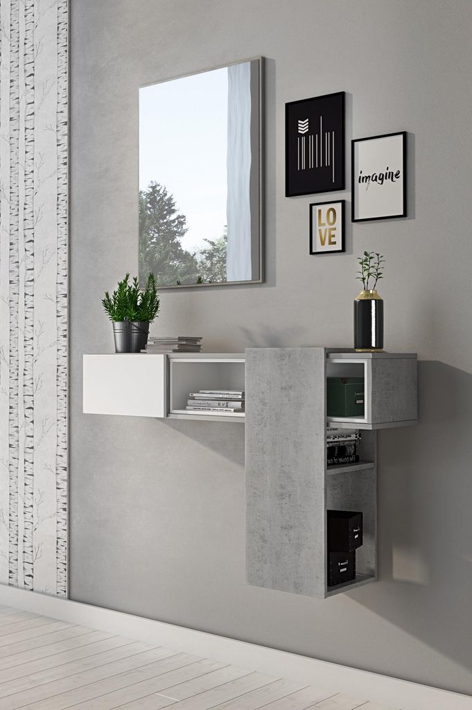 Garderobe Hängeregaltür ARMADIO Beton