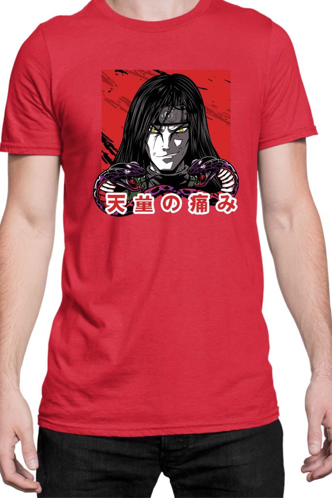 Herren T-Shirt Naruto Orochimaru 02, Man S / Rot