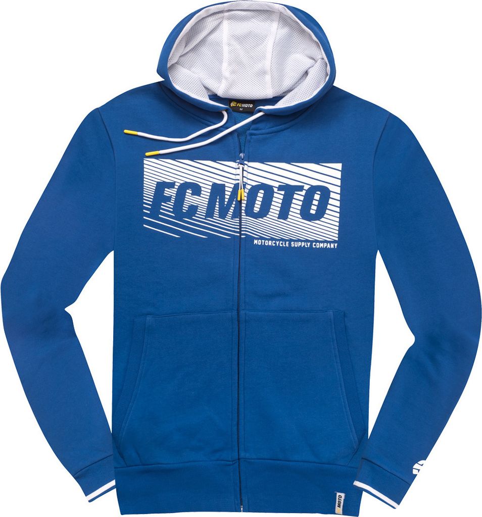 FC-Moto Waving Zip Hoodie, blau/weiß, M