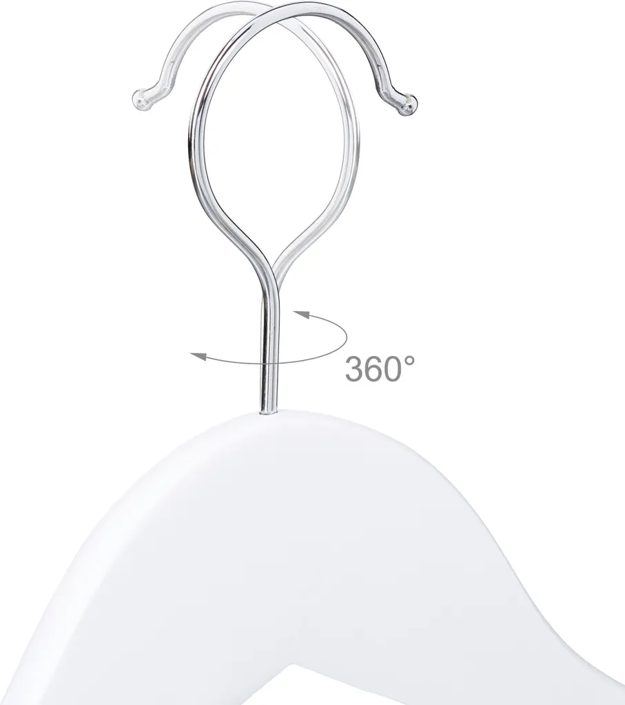 Pamex Grucce In Legno Chiaro Con Gancio Ad Anello - Confezione Da 6, 44,2 Cm, Girevoli 360°