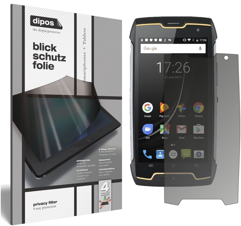 Blickschutzfolie für Cubot King Kong CS matt Schutzfolie Folie Display Schutz dipos