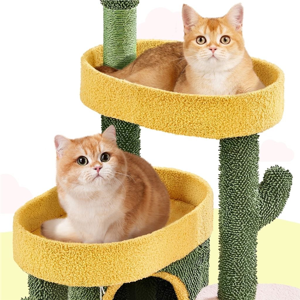 Yaheetech Kaktus Kratzbaum S, 123 cm hoch, Katzenbaum mit 2 Produktbild 4