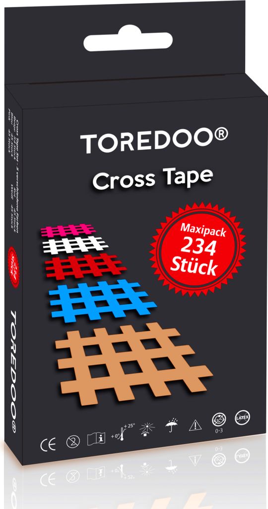 TOREDOO Cross Tape Gittertape Gitterpflaster 234 Stück Typ Produktbild 1