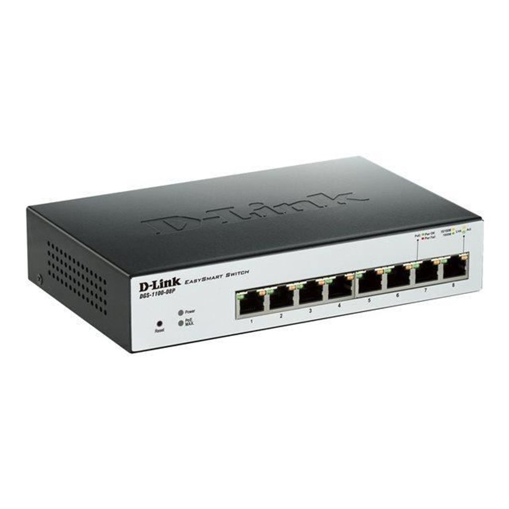 D-Link DGS-1100-08P 8-Port Layer2 PoE EasySmart Gigabit Switch