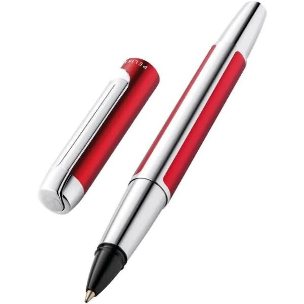 Stylo Roller Pelikan PURA R40 Bordeaux en aluminium brossé et brillant