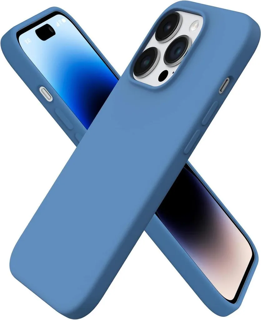 Custodia In Silicone Per IPhone 14 Pro 6,1” – Con 3 Vetri Protettivi E Cordino – Protezione Fotocamera