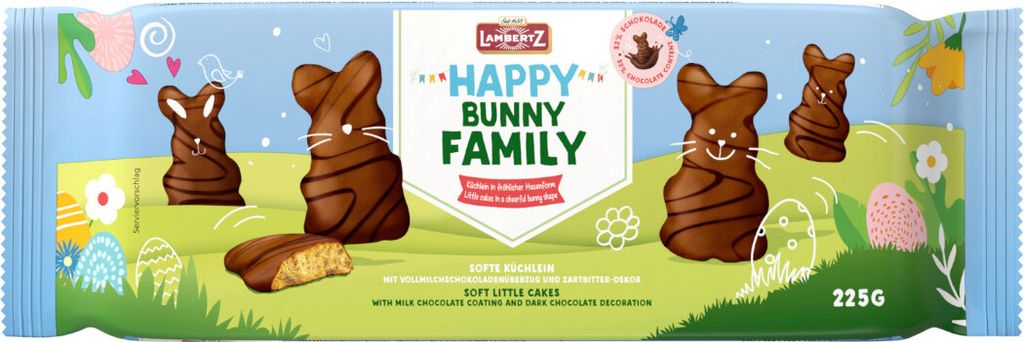 Lambertz Happy Bunny Family au chocolat au lait, paquet de Image du produit 