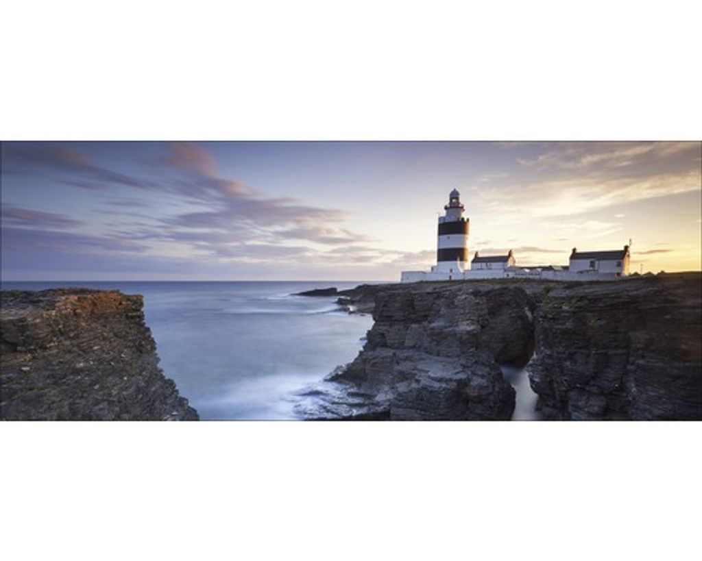 Glasbild Lighthouse & Sea I 80x30 cm