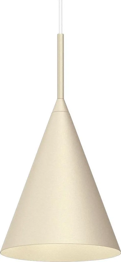 Suspension gain de place crème Ø17cm pour éclairage sans éblouissement
