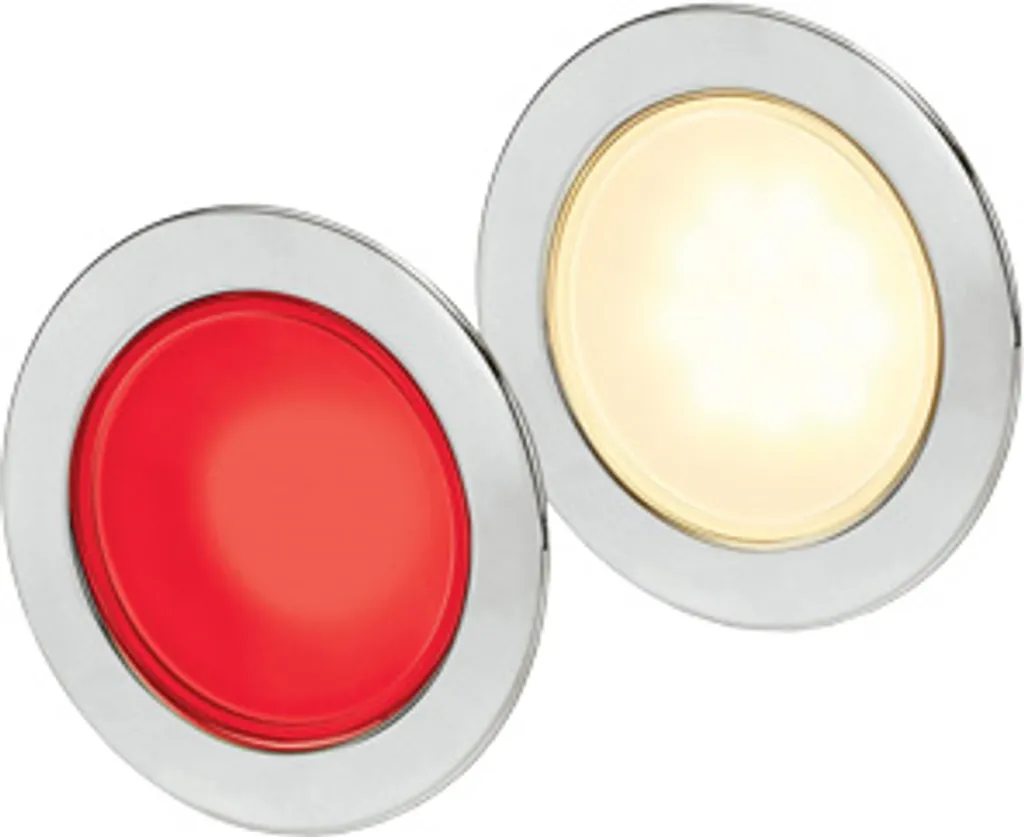 Plafonnier LED Bicolore Marine 95mm EuroLED 95 avec Finition Inox Niro