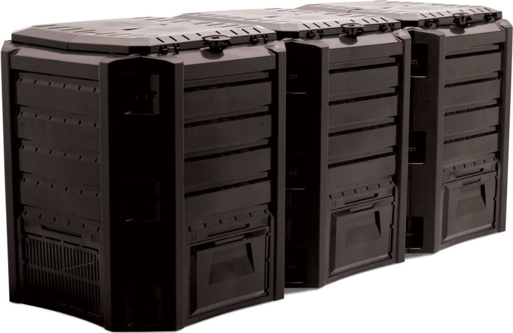 Kompostownik 3-komorowy czarny 1200 L COMPOGREEN Zdjęcie produktu 