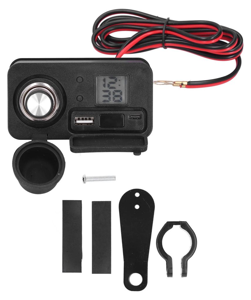 Schnellladegerät QC 3.0, 5V/3A, Dual-USB, Motorrad-Zigarettenanzünder, wasserdicht, kompatibel mit Mobiltelefonen und GPS