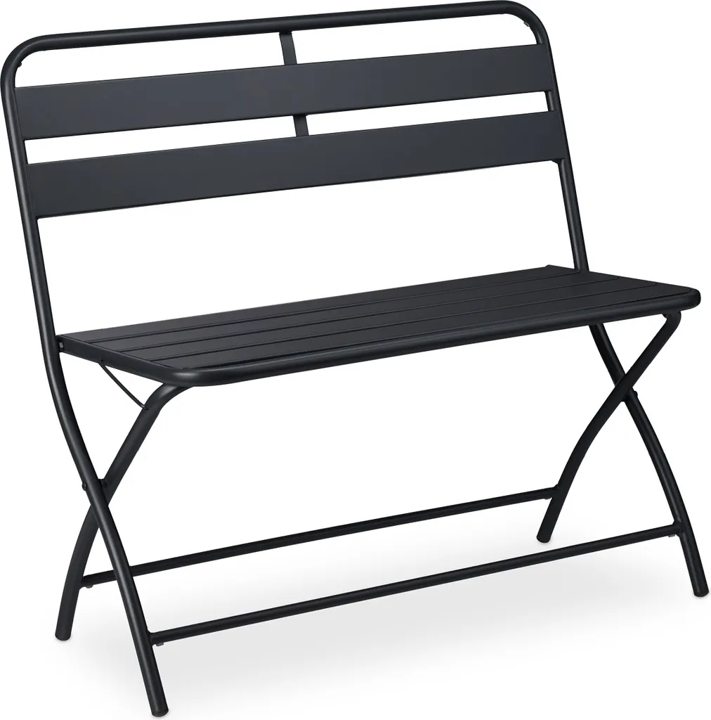panca da giardino relaxdays pieghevole a 2 posti