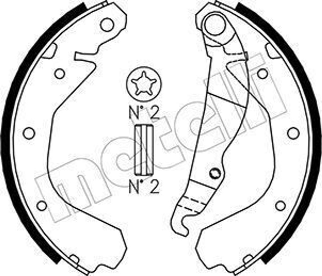 METELLI Bremsbackensatz Trommelbremse Hinten für OPEL Kadett E CC (T85) 200,0mm 53-0305