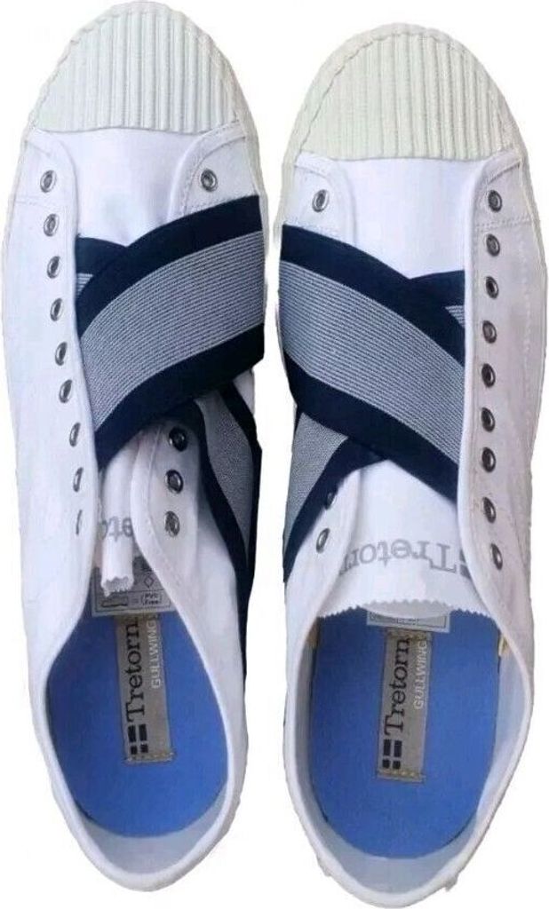 Tretorn Skymra Ripstop Slip-On Herren Sneaker ,472004-02 ,Weiss , Gr: 44,5 EU