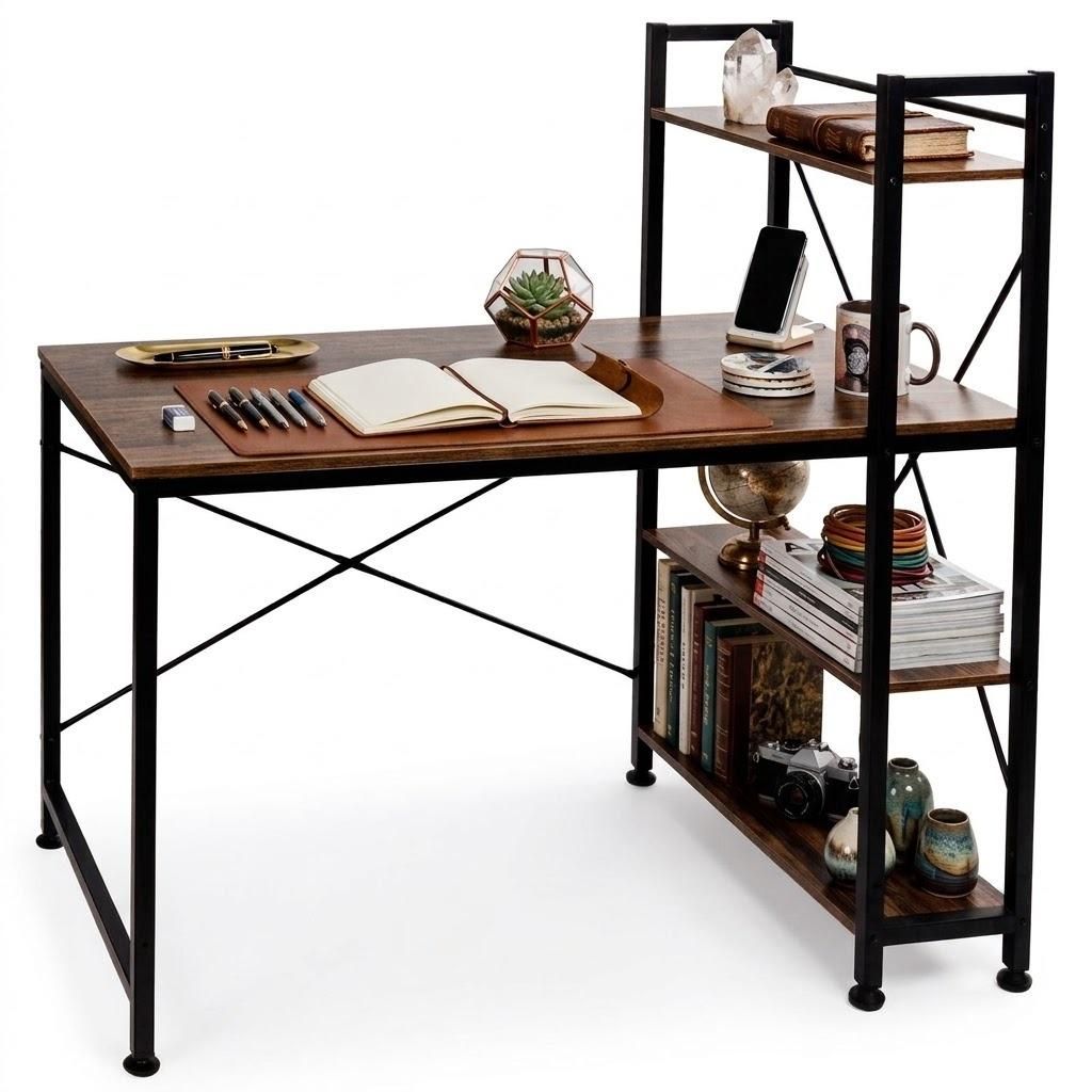 Eleganter Schreibtisch im Industriestil Bürotisch, Moderner Produktbild 
