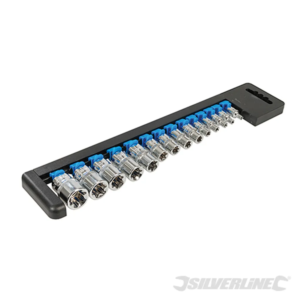 Silverline Jeu de douilles E-Torx E4 à E24 en Chrome Vanadium 14 pièces - 3