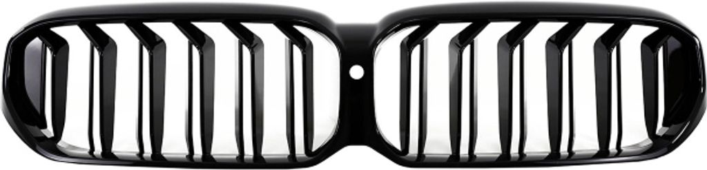 Sport Doppelsteg Kühlergrill schwarz passt für BMW 5er G30 G31 LCI Facelift mit Frontkamera