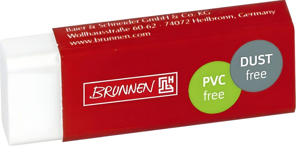 BRUNNEN Radiergummi weiss 6x2cm 1029969