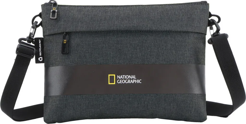 Sacoche bandoulière recyclée SHADOW Anthracite National Geographic One Size