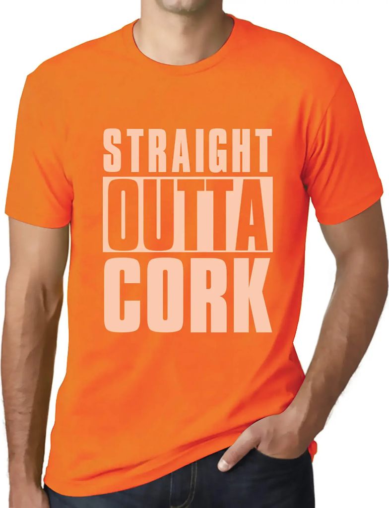 Herren Grafik T-Shirt Direkt aus dem Korken – Straight Outta Cork – Öko-Verantwortlich Vintage Jahrgang Kurzarm Lustige Druck Geburtstag Gesch...
