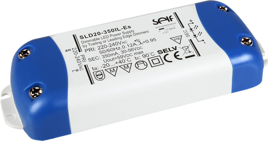 SELF SLD20-500IL-ES, Desktopnetzteil IP20 20W 20-40V 0,5A dimmbar