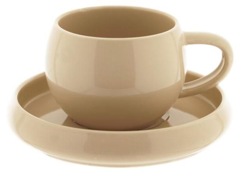 Tasses à café et soucoupes Lissa Bonna Biscuit - Lot de 12 Image du produit 